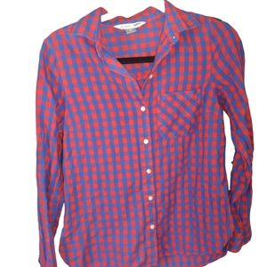 100% Cotton women's plaid shirt size xs